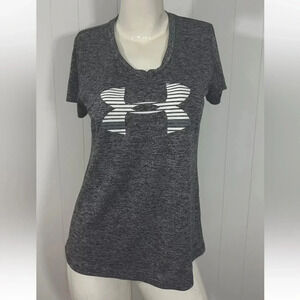 Under Armour Heat Gear Gray Short Sleeve Athletic T-shirt size Medium M